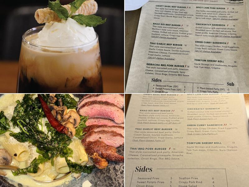 Black Ruby: Thai Craft Burger & Dining Menu