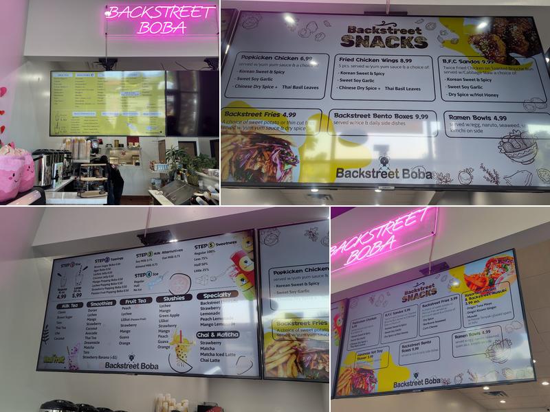 Backstreet Boba Menu