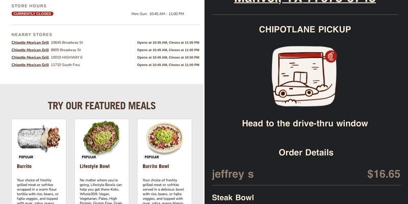 Chipotle Mexican Grill Menu