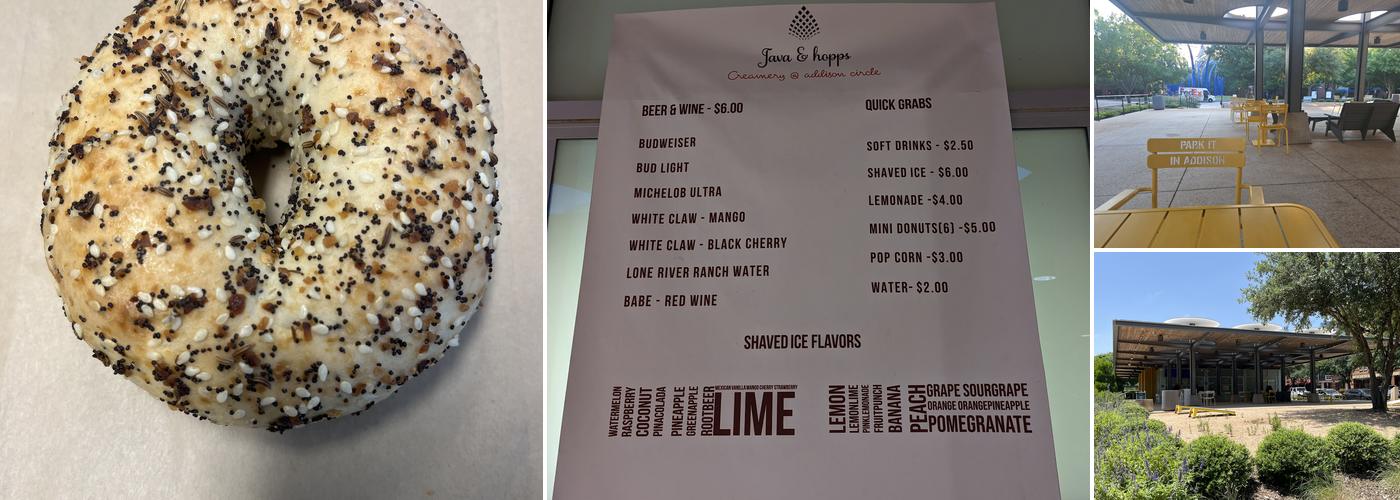 Java and Hopps Cafe Menu