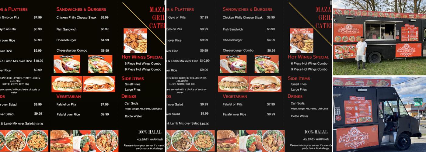 Mazadar Grill & Catering Menu