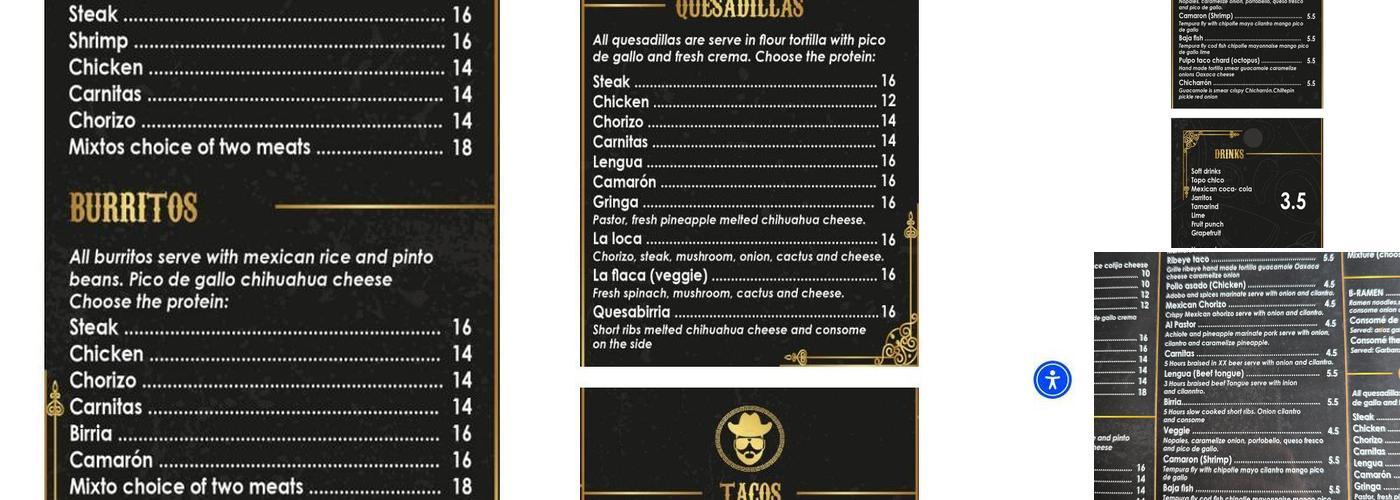 Taqueria El Buchon Menu