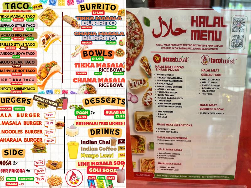 Taco Twist Menu