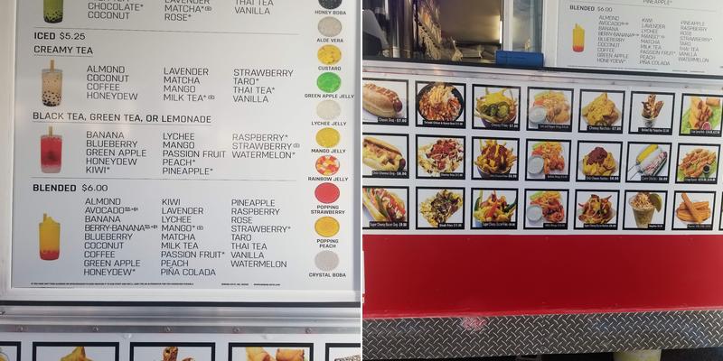 Bobablastic Menu