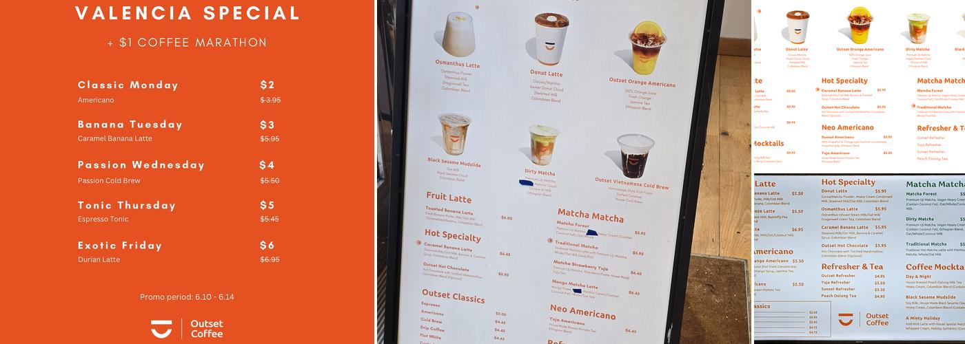 Outset Coffee - Financial District Menu