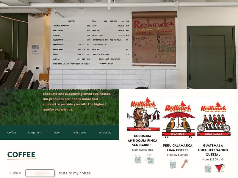 Redhawk Coffee Roasters Menu