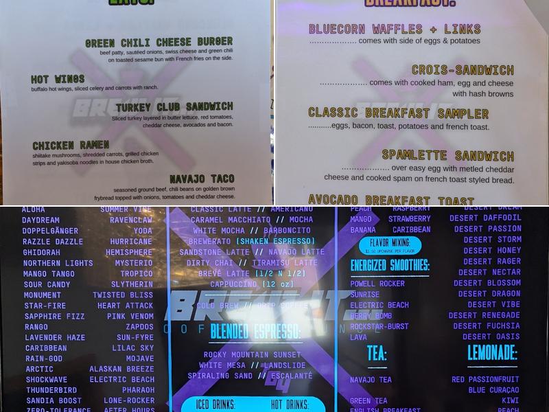 Brew It... Coffee Lounge Menu