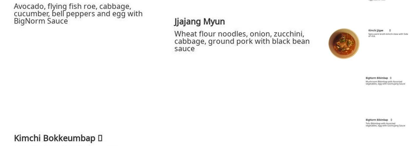 BigNorm Menu