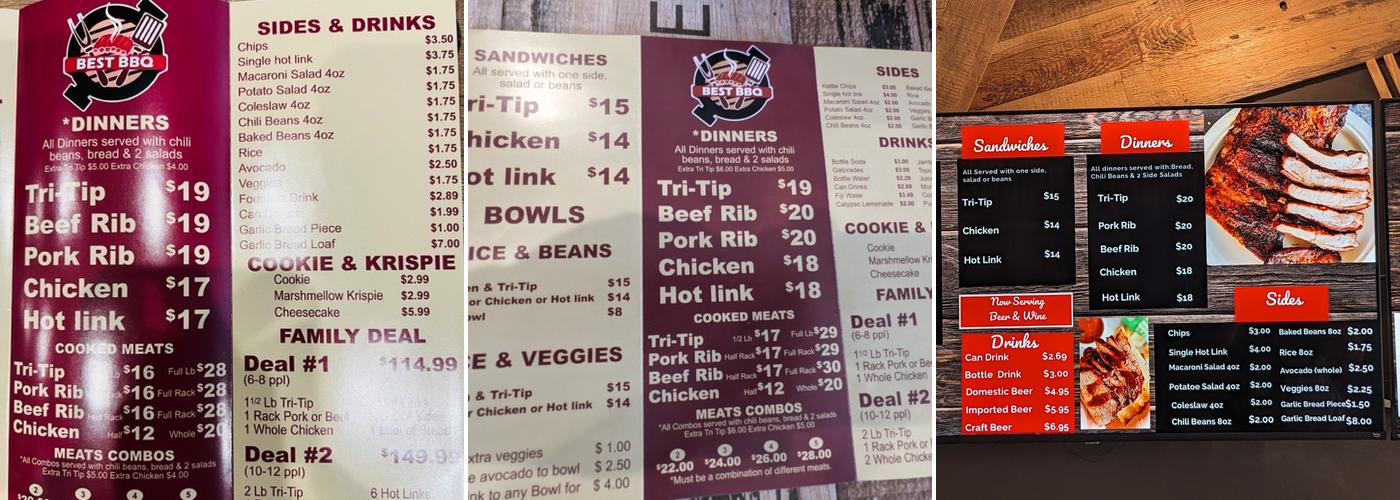 Best BBQ Santa Barbara Menu