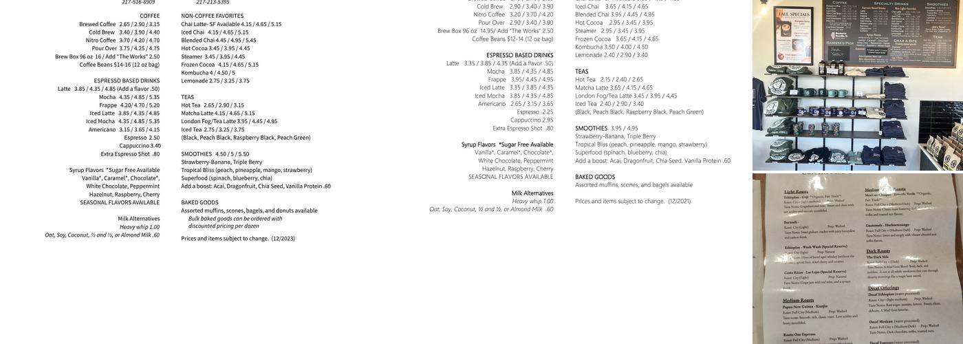 Mad Goat Coffee Menu