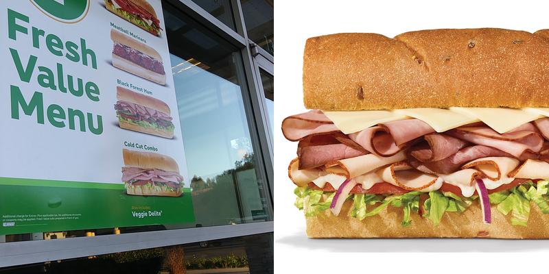 Subway Menu