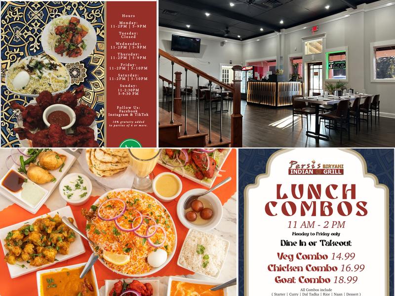 Persis Biryani Indian Grill 3008 James Cir, Valdosta