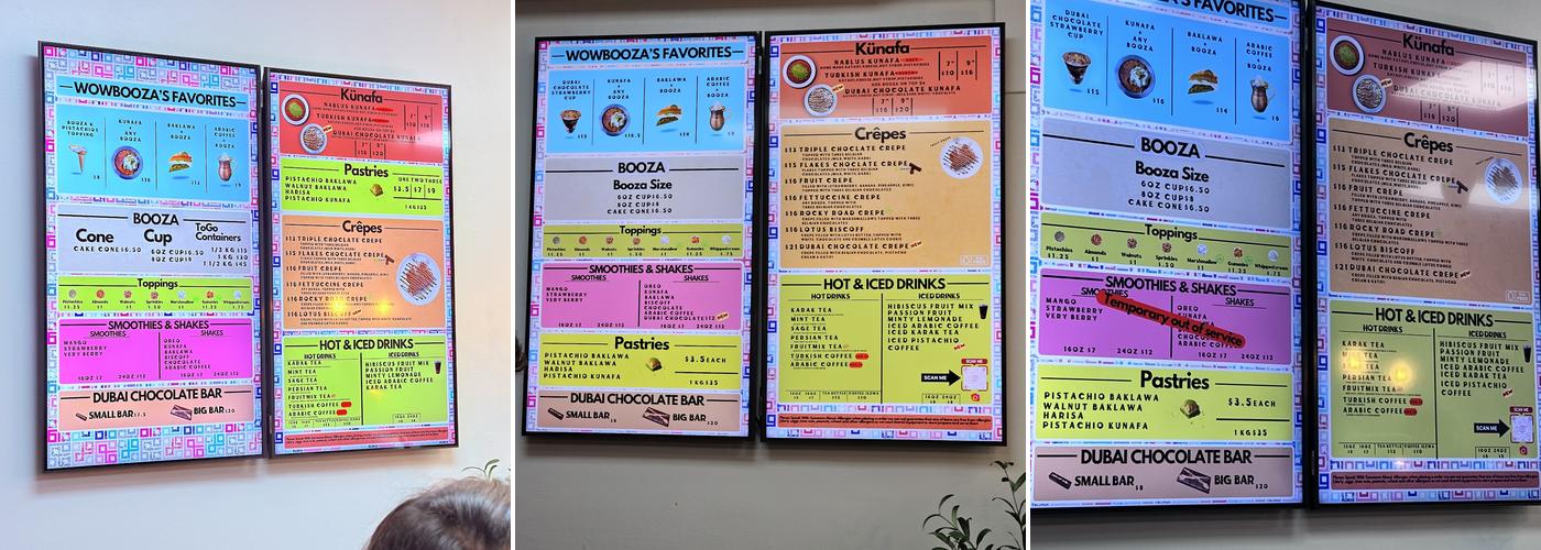 WowBooza Menu