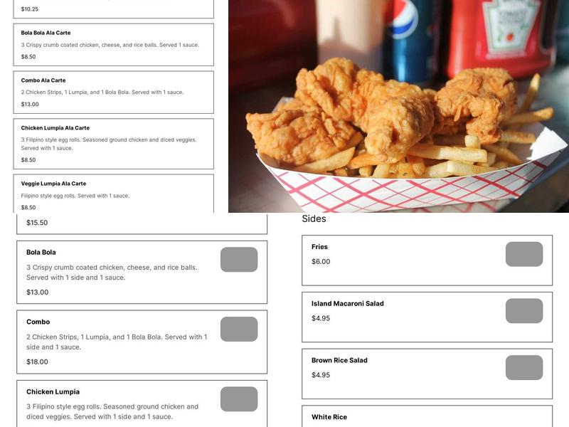 Chick'n Fix Menu
