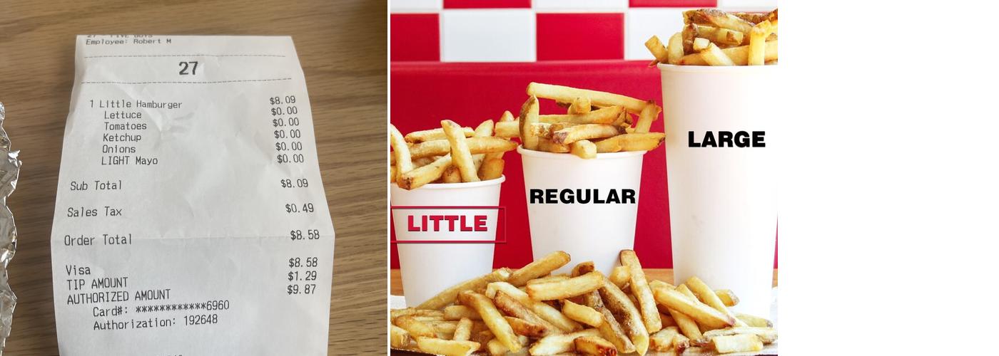 Five Guys Menu