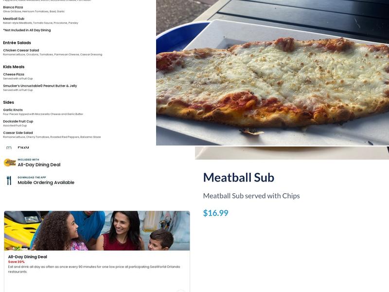 Dockside Pizza Co Menu
