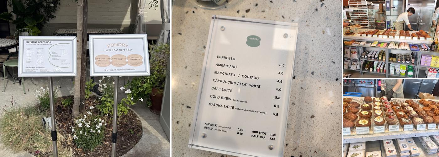 Fondry Menu