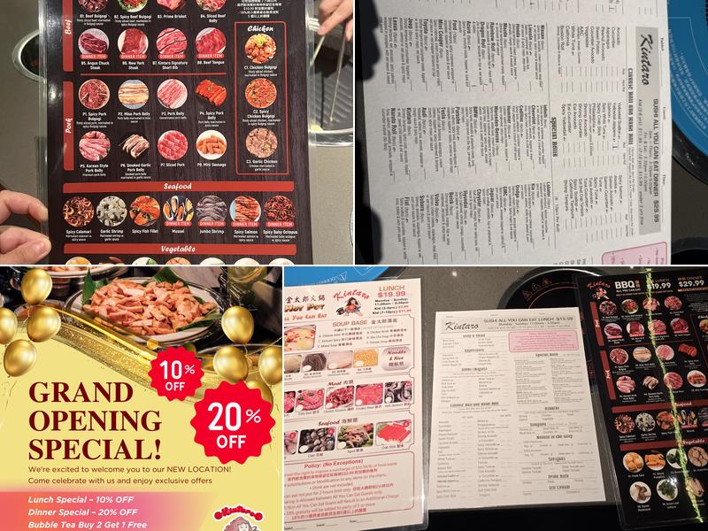 Kintaro Menu