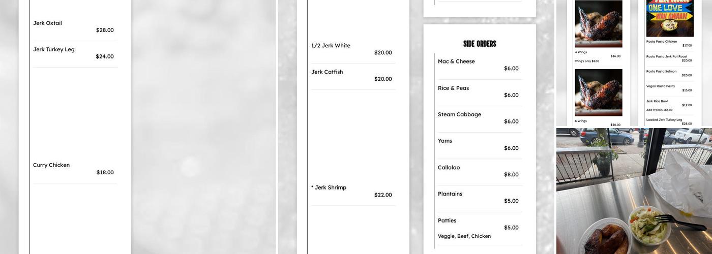 Jerk Yard Menu