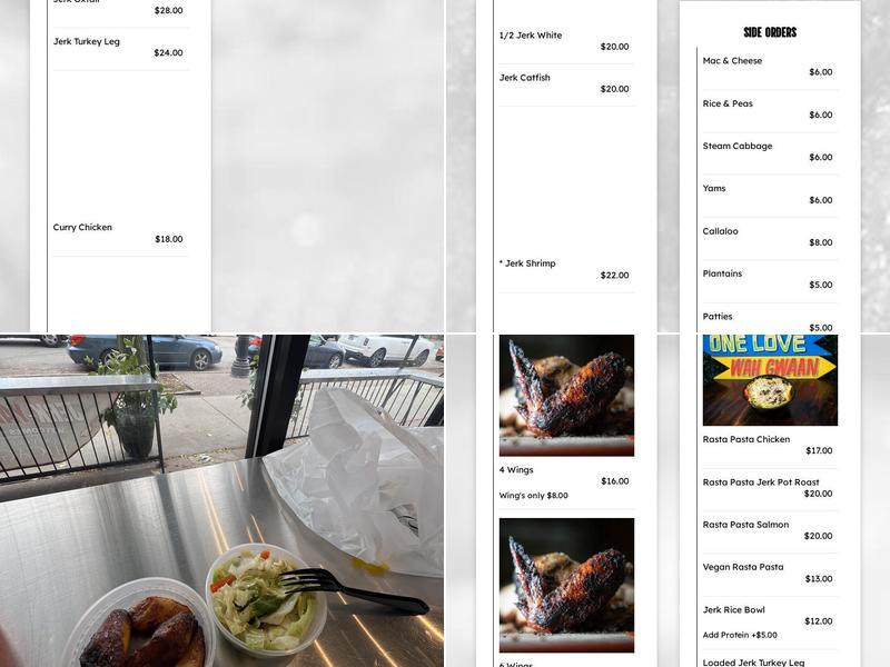 Jerk Yard Menu