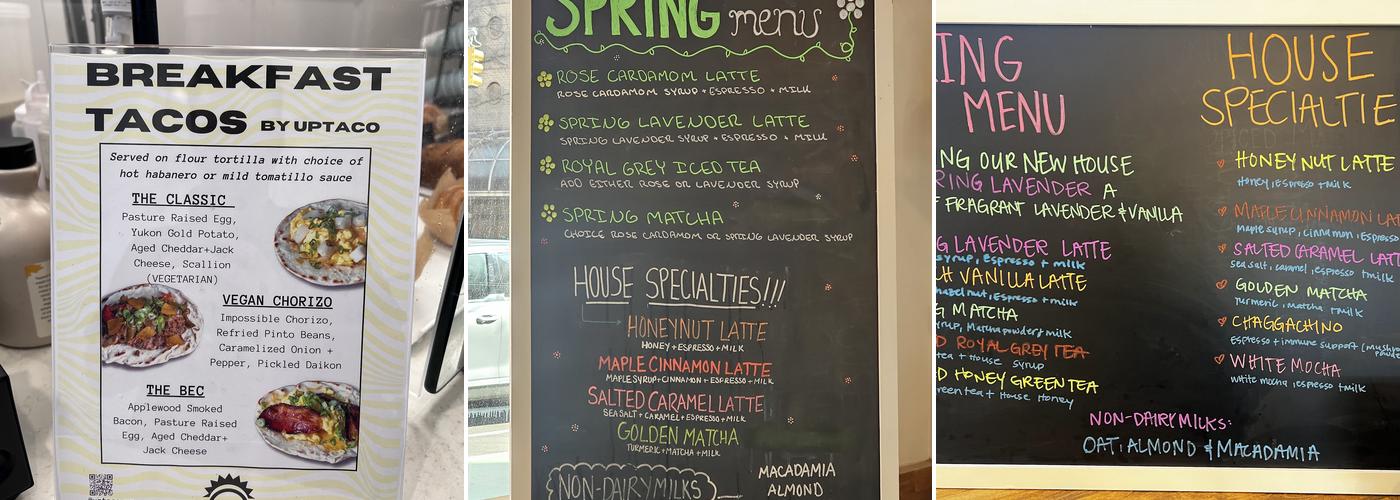 Marathon Coffee Menu