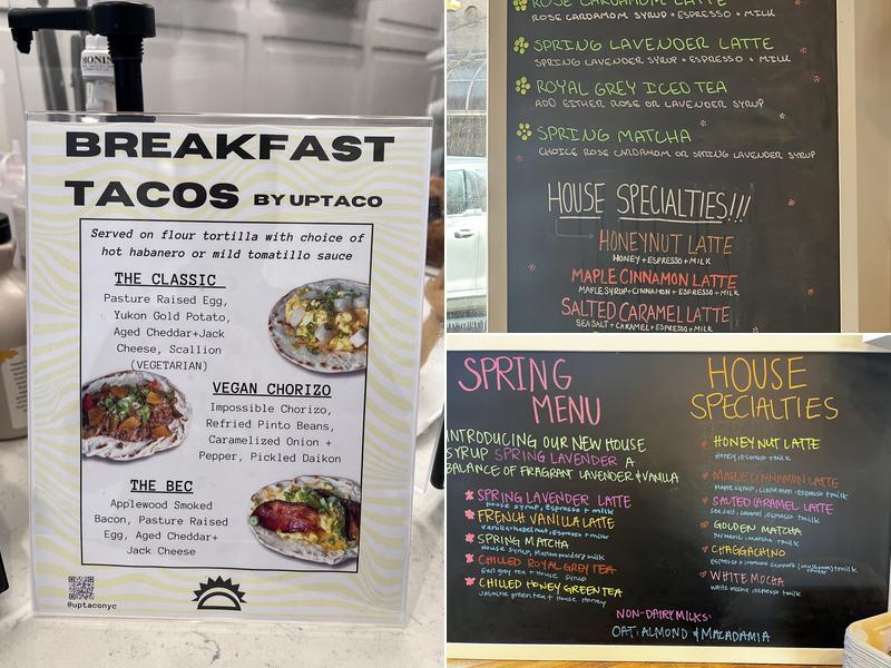 Marathon Coffee Menu