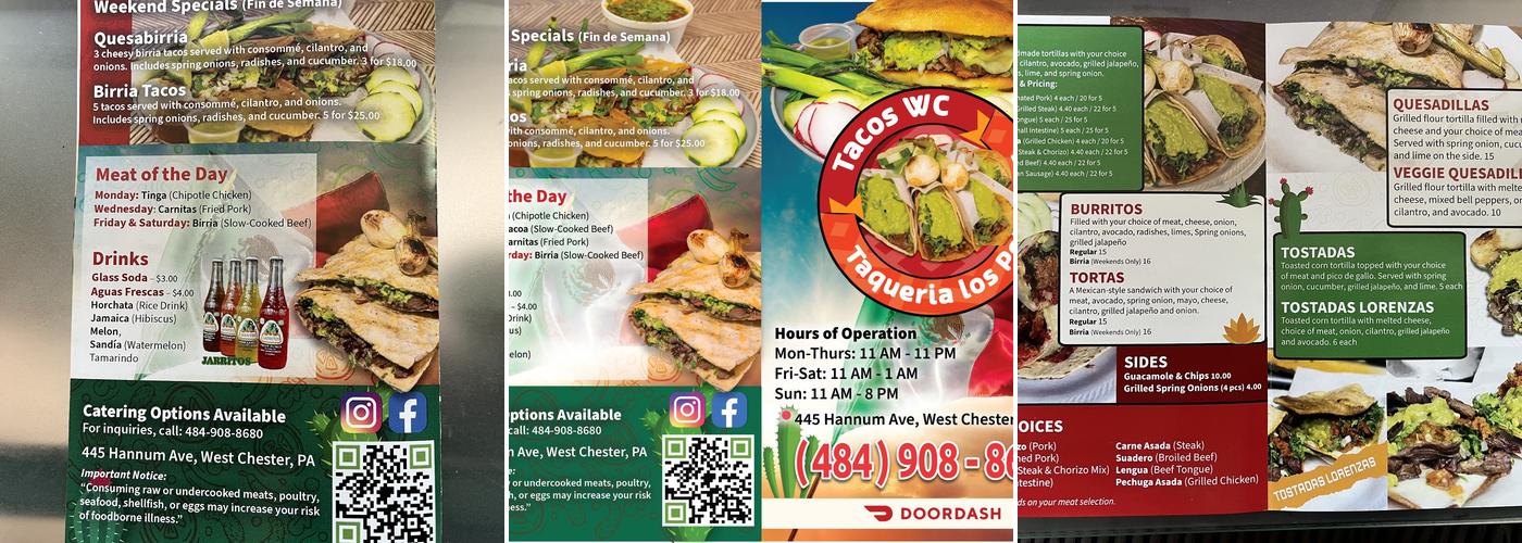 Tacos WC - Taqueria Los poblanos Menu