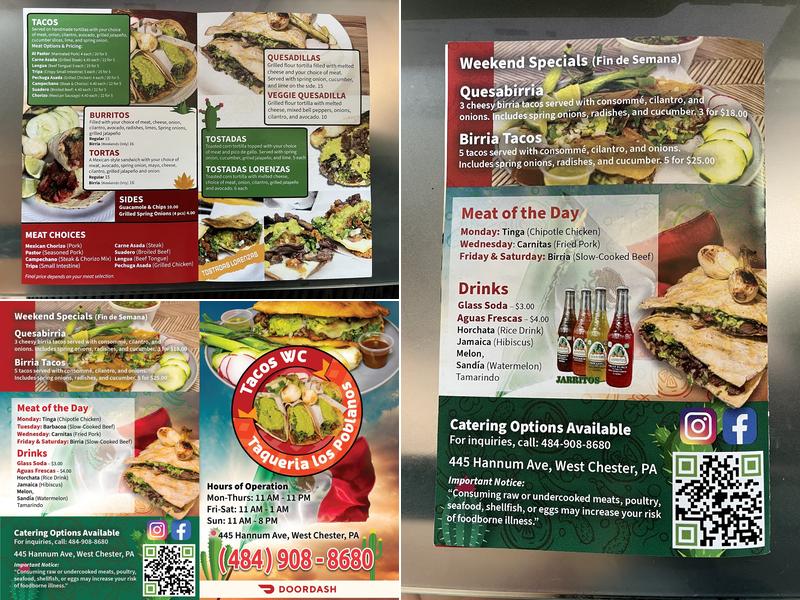 Tacos WC - Taqueria Los poblanos Menu