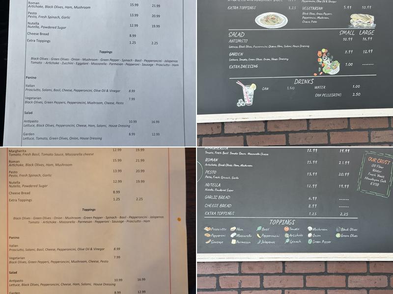 Naples Pizza Menu