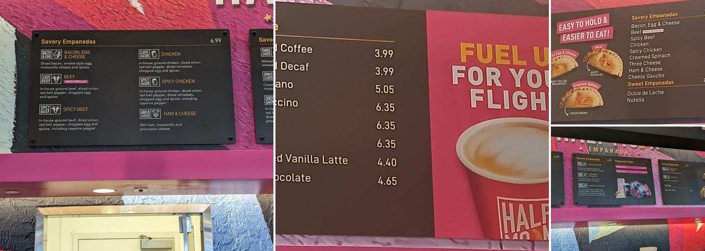 Half Moon Empanadas Menu