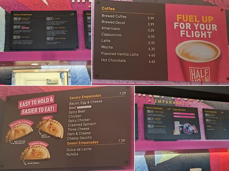 Half Moon Empanadas Menu