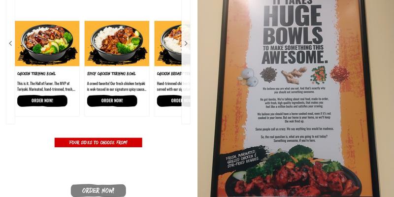 Teriyaki Madness Menu