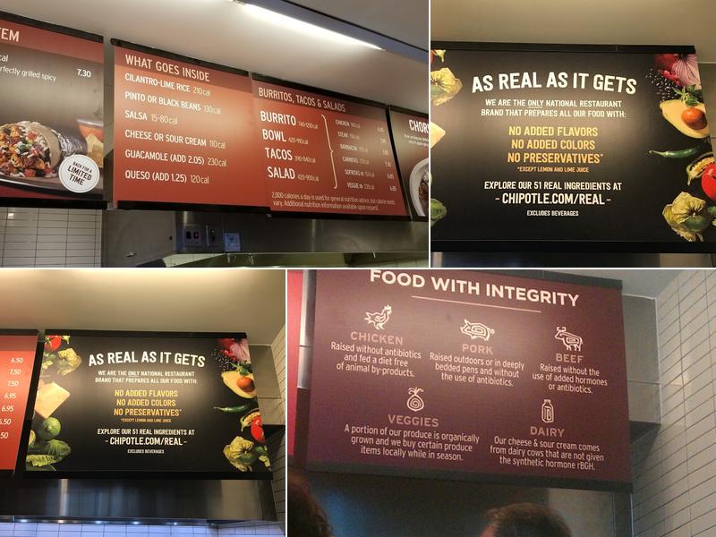 Chipotle Mexican Grill Menu