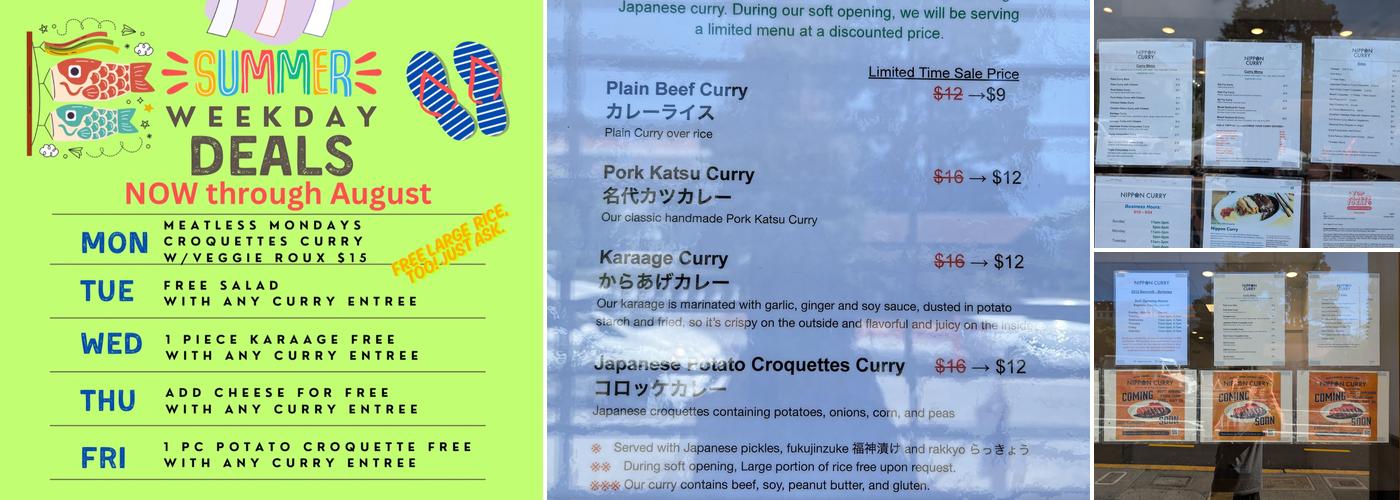 Nippon Curry Berkeley Menu