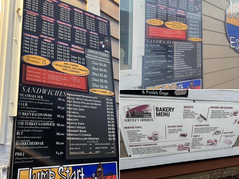 Jump Start Espresso Menu