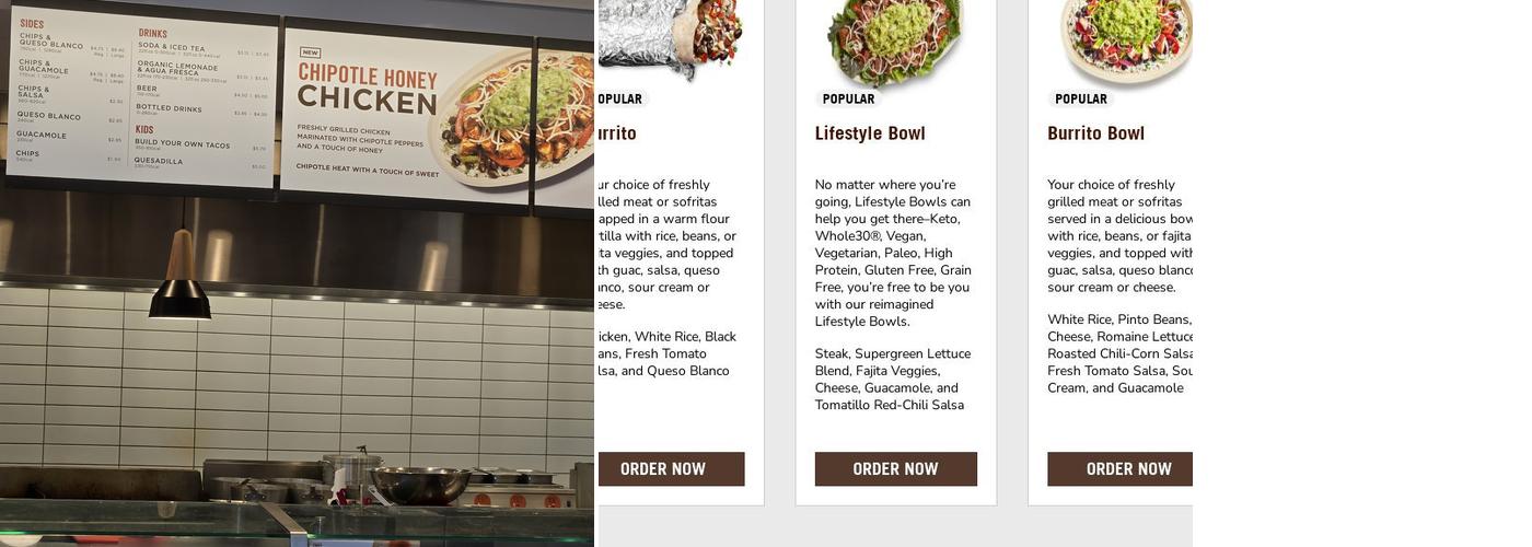 Chipotle Mexican Grill Menu