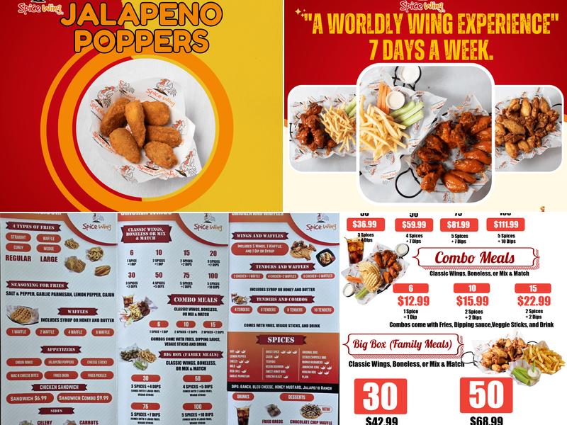 Spice Wing Lewisville Menu