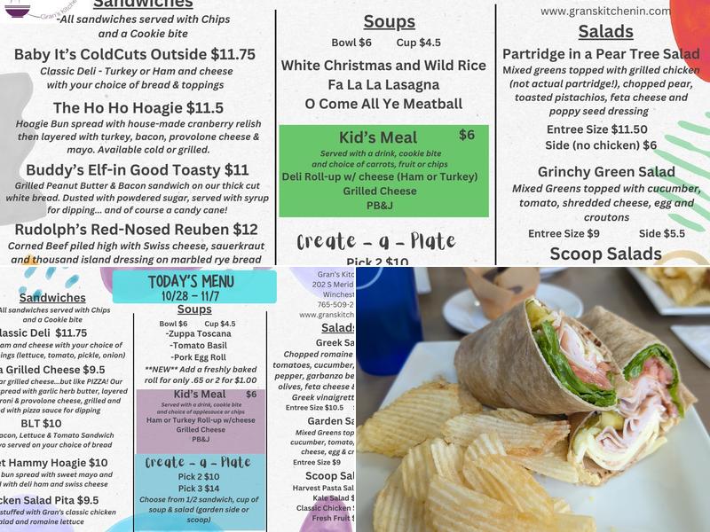 Gran's Kitchen Menu