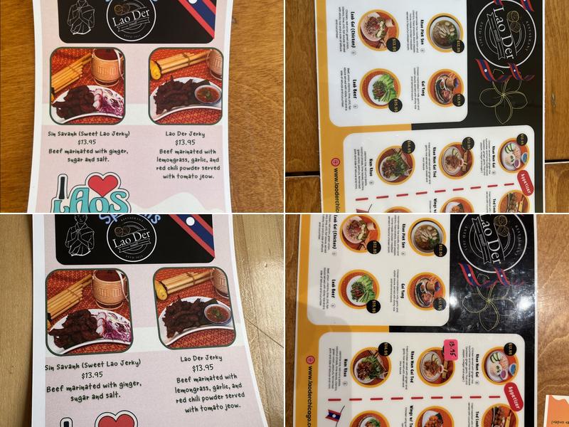 Lao Der Menu