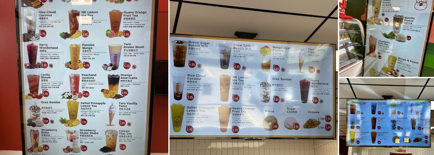 Frostea Menu