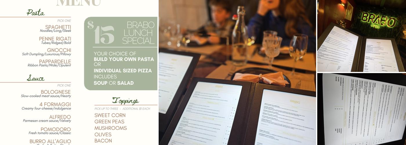 Brabo Pizza Menu