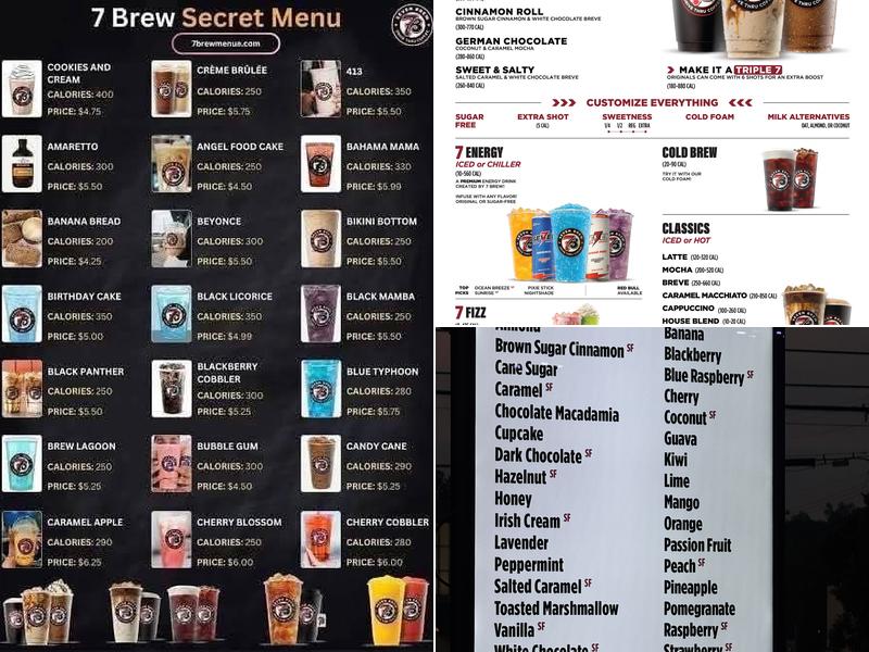 7 Brew Coffee Menu