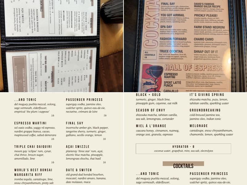 TRUCE Menu