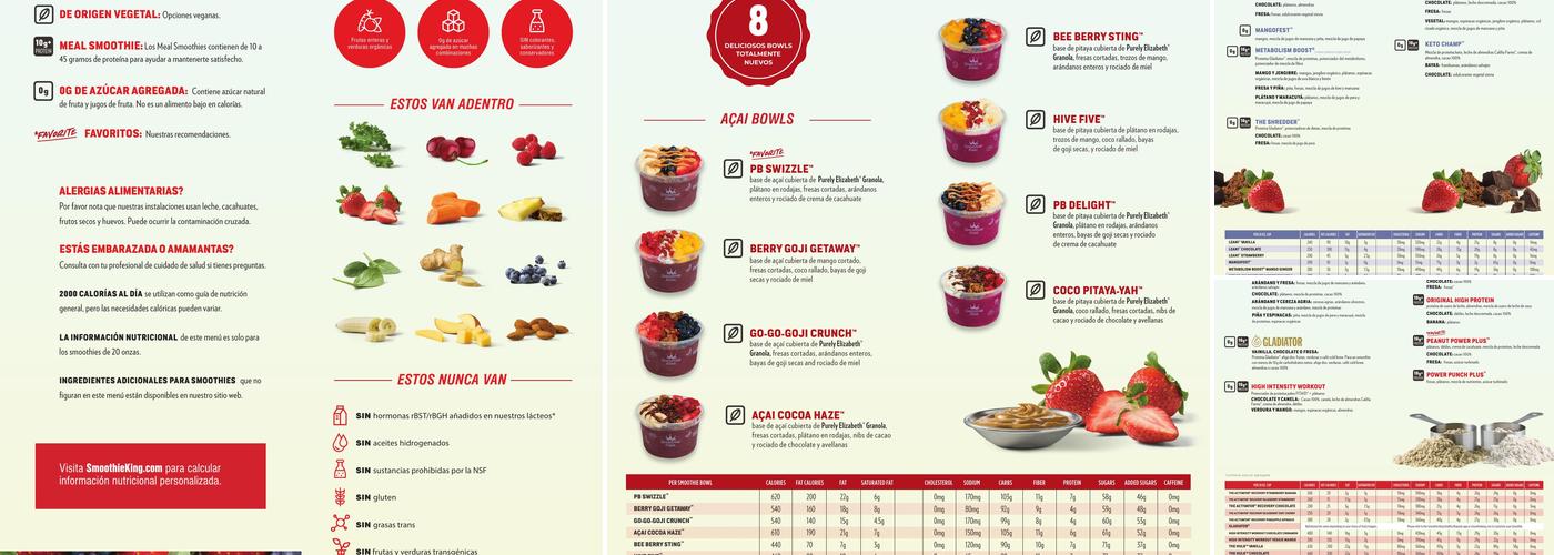 Smoothie King Menu