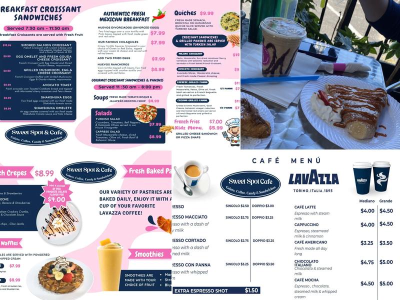 Sweet Spot Cafe Menu