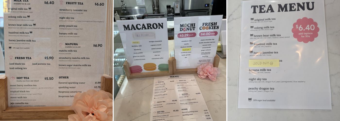 Social Tea Capitol Hill Menu