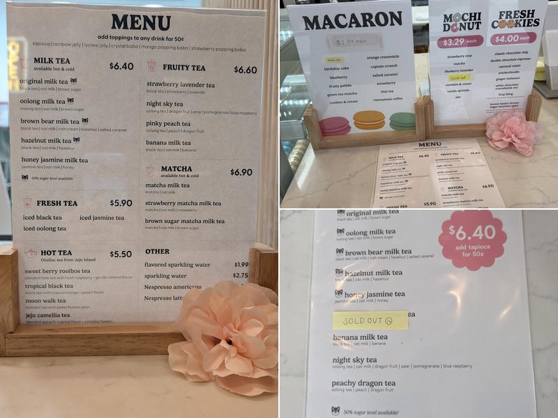 Social Tea Capitol Hill Menu