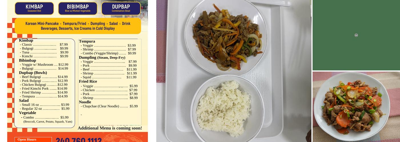 K Bap Express Menu