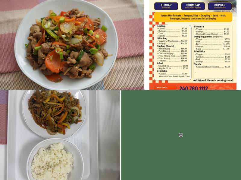 K Bap Express Menu