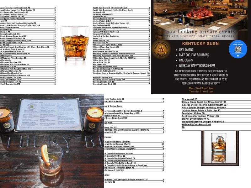 Kentucky Burn Menu